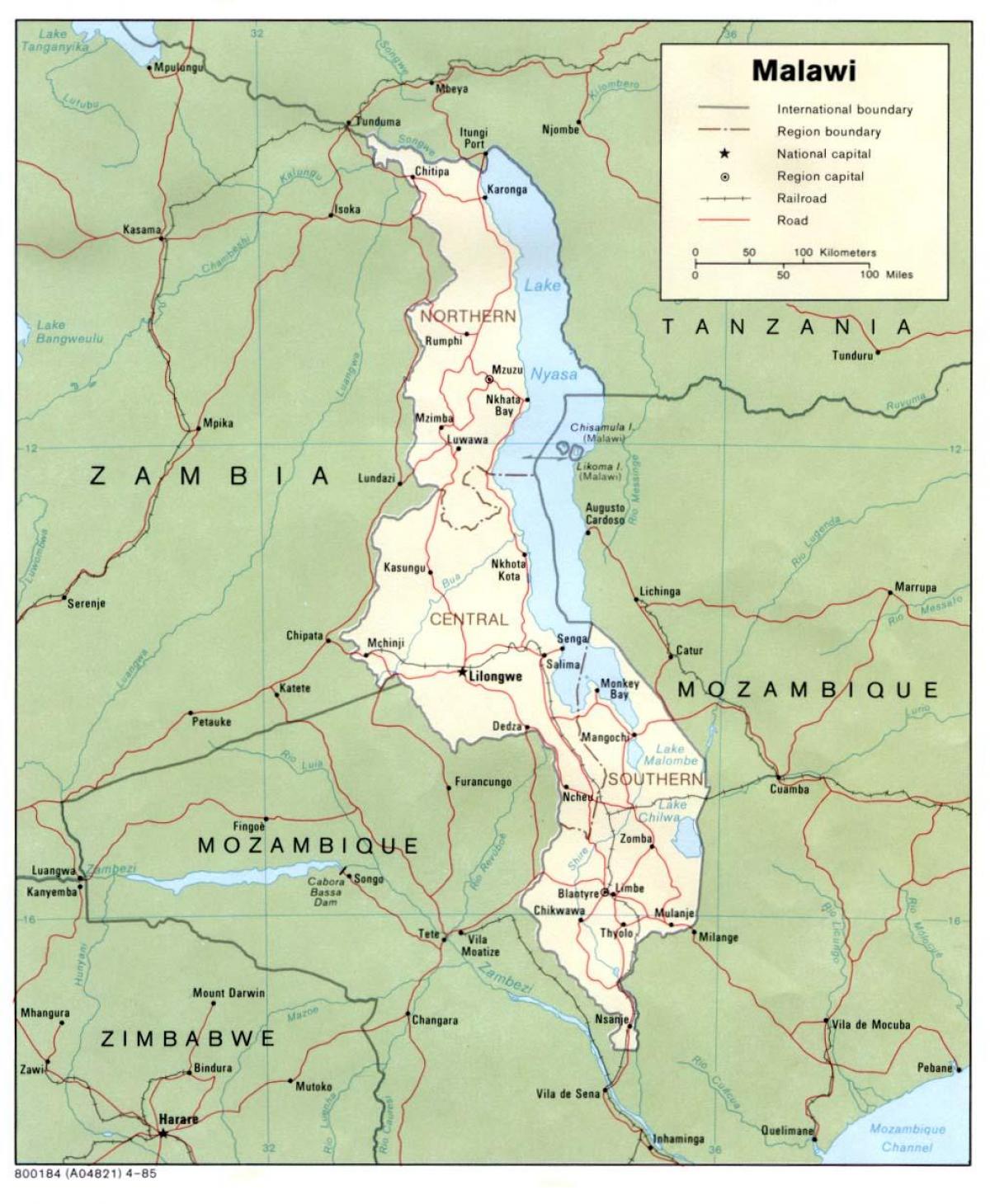 карта вулиць блантайр Малаві