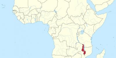 Карта Африки, показуючи Малаві