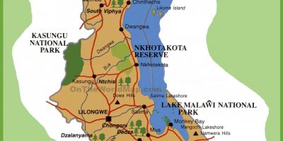 Карта Малаві і навколишніх країн